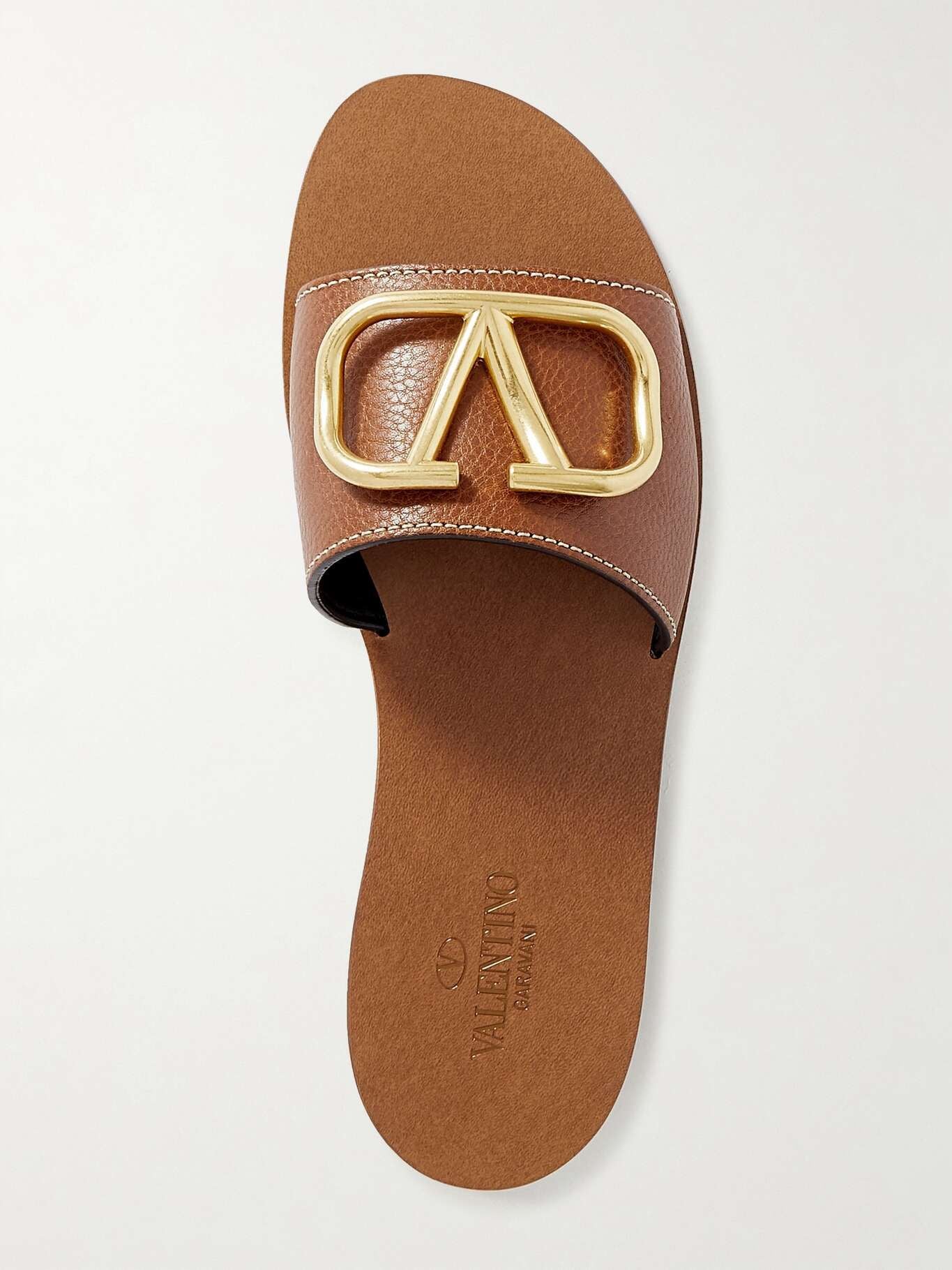 Valentino Garavani Vlogo Textured-leather Slides™