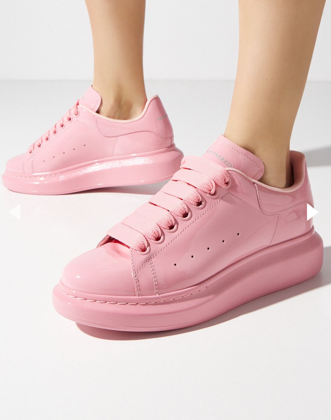 Alexander McQueen Wmns Oversized Sneaker - Pink Patent Leather ™