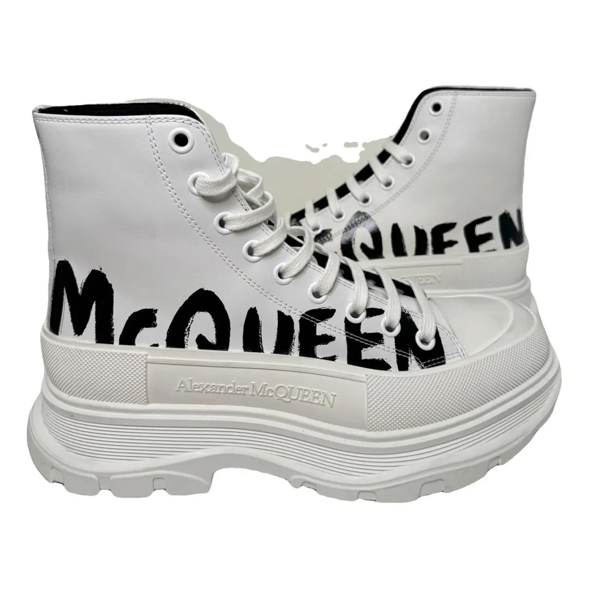 Alexander McQueen Tread Slick Boot 'Graffiti Logo - White™