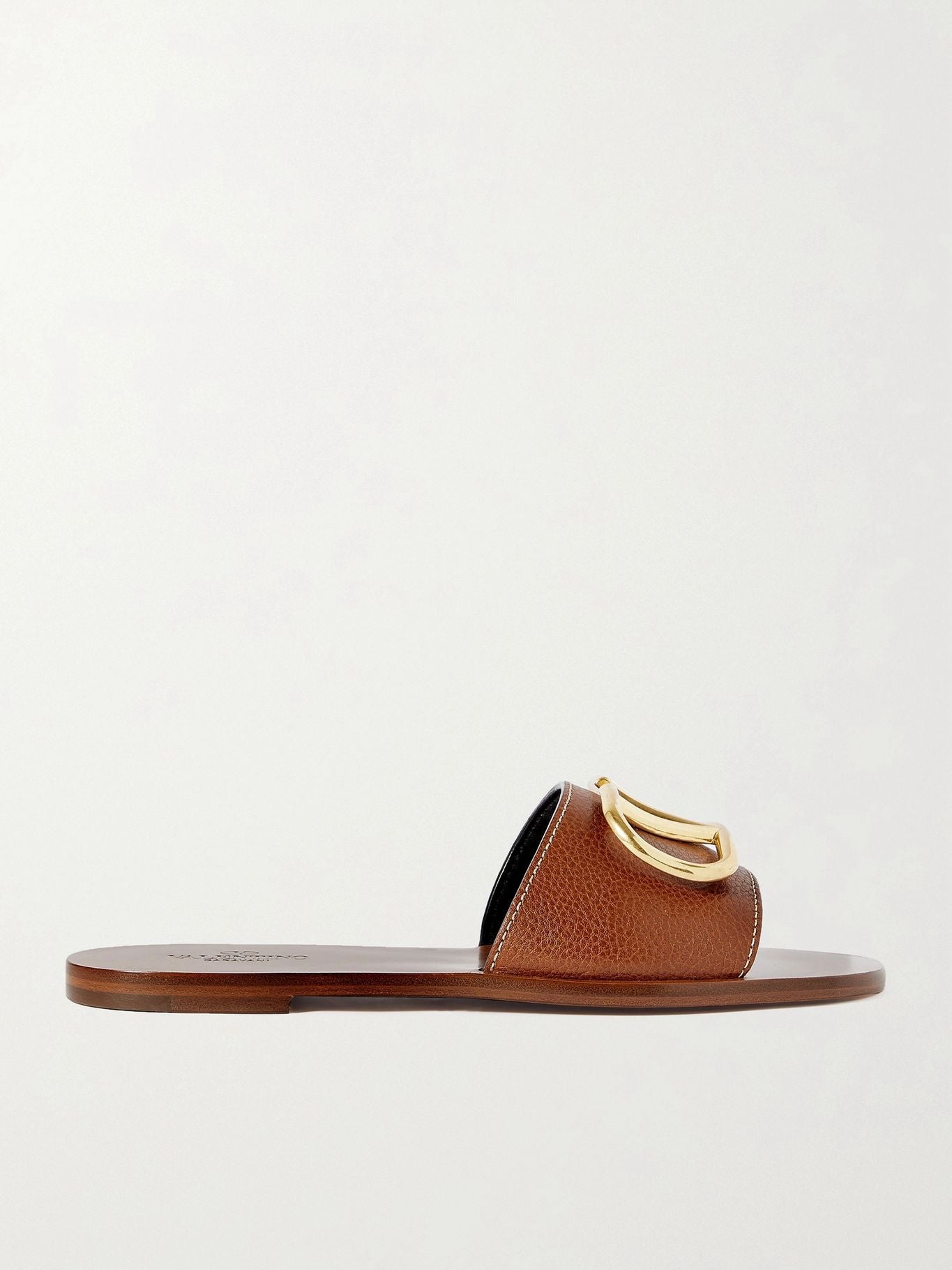 Valentino Garavani Vlogo Textured-leather Slides™